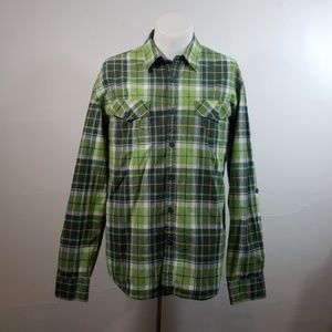 ☆ SALE☆ Girbaud Green Plaid Button Up